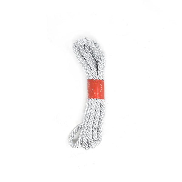 Holiday Essentials Metallic 3-Ply Braided Cord, 6-1/2-Feet, Silver