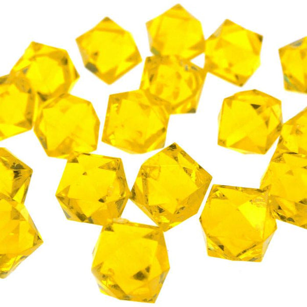 Acrylic Ice Rocks Twelve Point Star, 3/4-Inch, 150-Piece, Gold