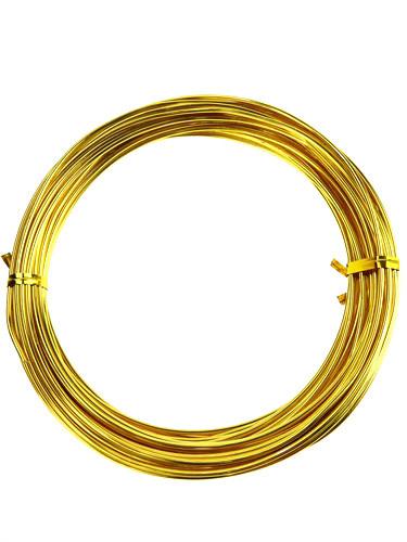 Decorative Aluminum Wire, 2mm, 13-yard, Gold