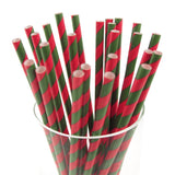 Candy Striped Paper Straws, 7-3/4-inch, 25-Piece