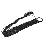 Cotton Macrame Plant Hanger, Black, 56-Inch