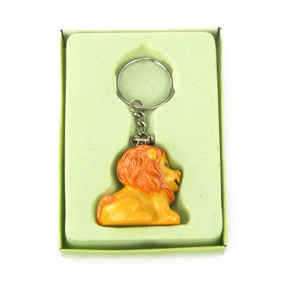 Safari Keychain Favors, 4-Inch, Baby Lion, Orange