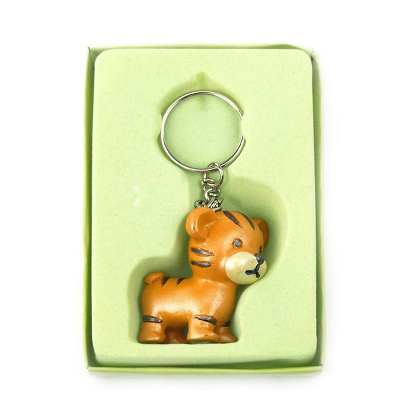 Safari Keychain Favors, 4-Inch, Baby Tiger, Orange