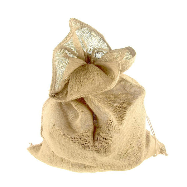 High Quality Natural Burlap Drawstring Santa Sack, Natural, 24 x 32-Inch