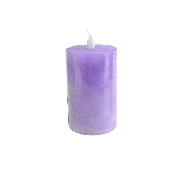 Battery Operated LED Votive Candle with Built-In Timer, Lilac, 3-Inch