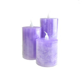 Battery Operated LED Votive Candle with Built-In Timer, Lilac, 3-Inch