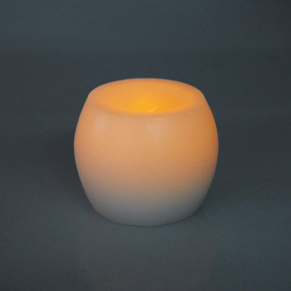 Flameless Frosted Candle LED Light, Ivory, 2-Inch x 2-Inch