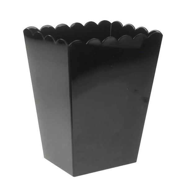 Plastic Large Scalloped Container, 7-3/4-Inch, Black