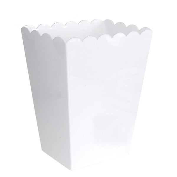 Plastic Large Scalloped Container, 7-3/4-Inch, White