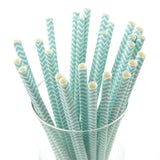 Chevron Paper Straws, 7-3/4-Inch, 25-Piece