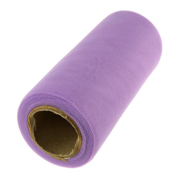 Premium American Tulle Spool Roll, Made in the USA, 6-Inch, 25 Yards, Lavender