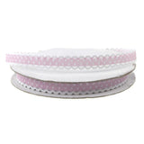 Polka Dot Picot-edge Polyester Ribbon, 3/8-Inch, 25- Yards