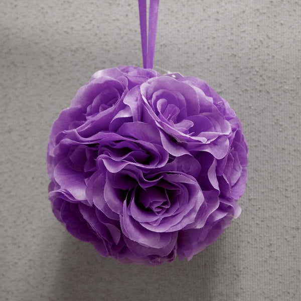 Silk Flower Kissing Balls Wedding Centerpiece, 6-Inch, Lavender