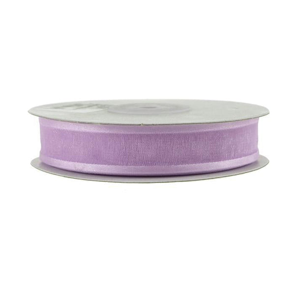 Satin-edge Sheer Organza Ribbon, 7/8-Inch, 25 Yards, Lavender