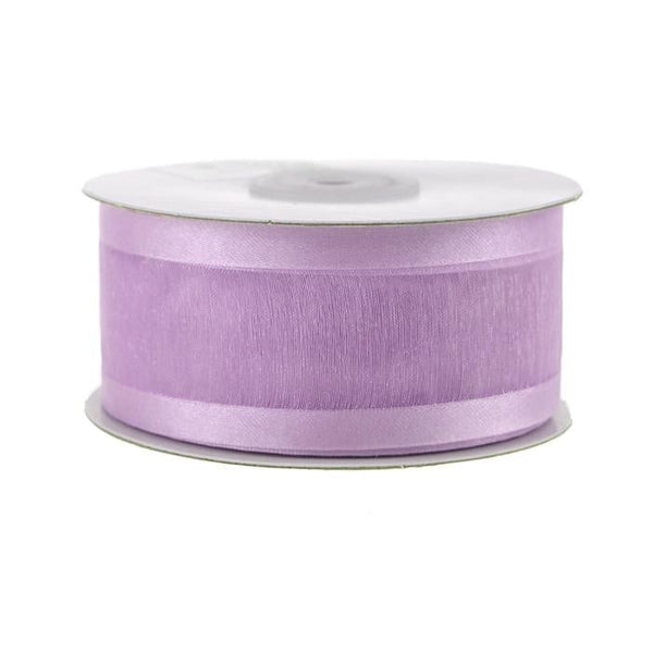 Satin-edge Sheer Organza Ribbon, 1-1/2-inch, 25-yard, Lavender