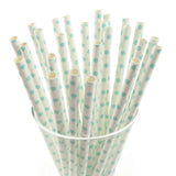 Small Dots Paper Straws, 7-3/4-inch, 25-Piece