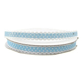 Polka Dot Picot-edge Polyester Ribbon, 3/8-Inch, 25- Yards