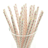 Small Dots Paper Straws, 7-3/4-inch, 25-Piece