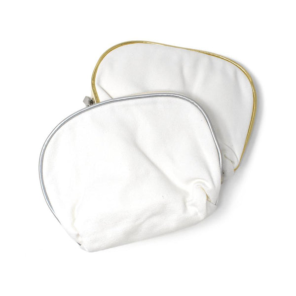 Cotton Muslin Shell Cosmetic Makeup Bag, 6-1/2-Inch