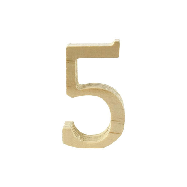 Pine Standing Wood Number 5, 2-Inch, 3-Count