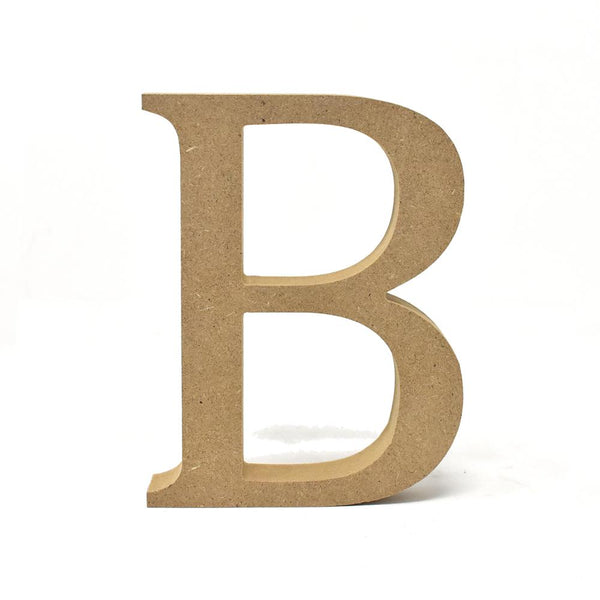 Smooth Pressed Board Wood Serif Letter, Natural, 5-1/8-Inch, B