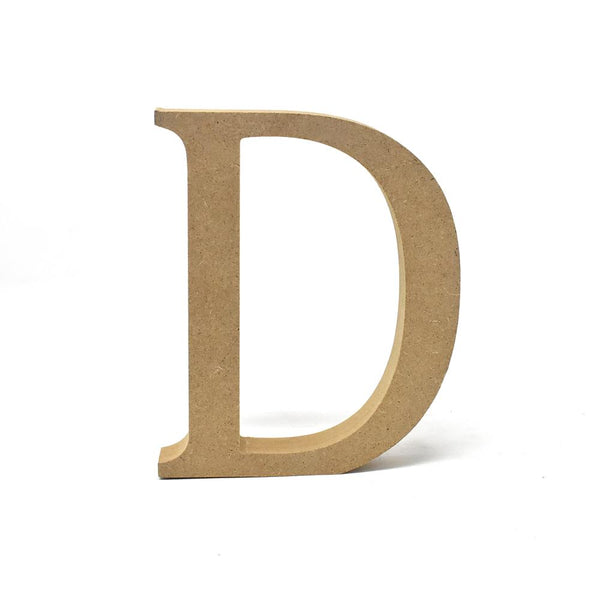 Smooth Pressed Board Wood Serif Letter, Natural, 5-1/8-Inch, D