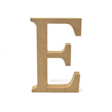 Smooth Pressed Board Wood Serif Letter, Natural, 5-1/8-Inch, E