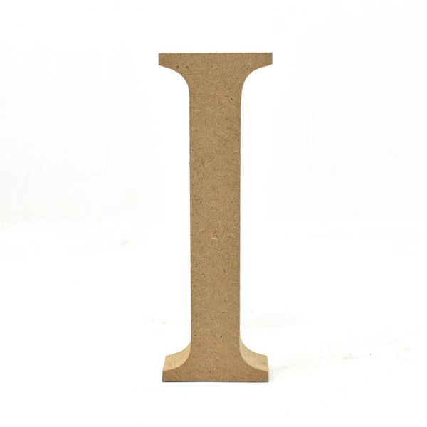 Smooth Pressed Board Wood Serif Letter, Natural, 5-1/8-Inch, I