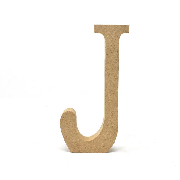 Smooth Pressed Board Wood Serif Letter, Natural, 5-1/8-Inch, J