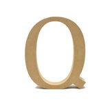 Smooth Pressed Board Wood Serif Letter, Natural, 5-1/8-Inch, Q