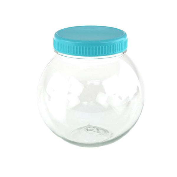 Plastic Round Favor Container with Lid, 4-Inch, Medium, Light Blue