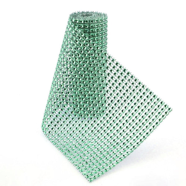 Rhinestone Mesh Wrap Roll, 4-3/4-Inch, 1-Yard, Mint Green