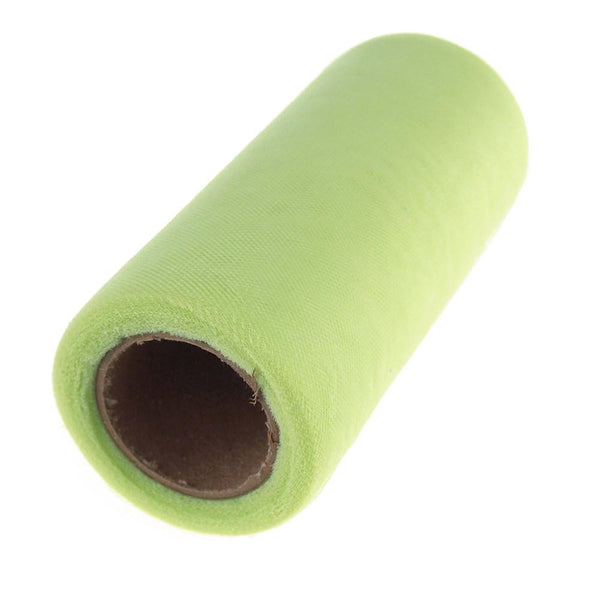 Premium American Tulle Spool Roll, Made in the USA, 6-Inch, 25 Yards, Mint Green