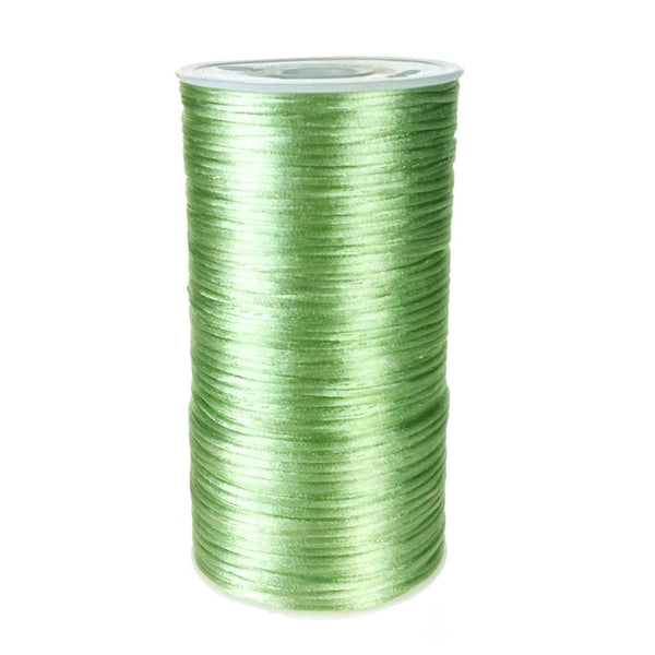 Satin Rattail Cord Chinese Knot, 1/16-Inch, 200 Yards, Mint Green