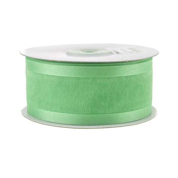 Satin-edge Sheer Organza Ribbon, 1-1/2-inch, 25-yard, Mint Green