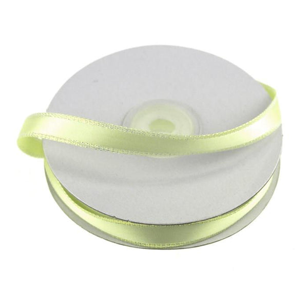 Satin Ribbon with Iridescent Edge, 3/8-Inch, 25 Yards, Mint Green