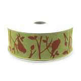 Birds Poly Ribbon Wired Edge, 1-1/2-Inch, 10 Yards