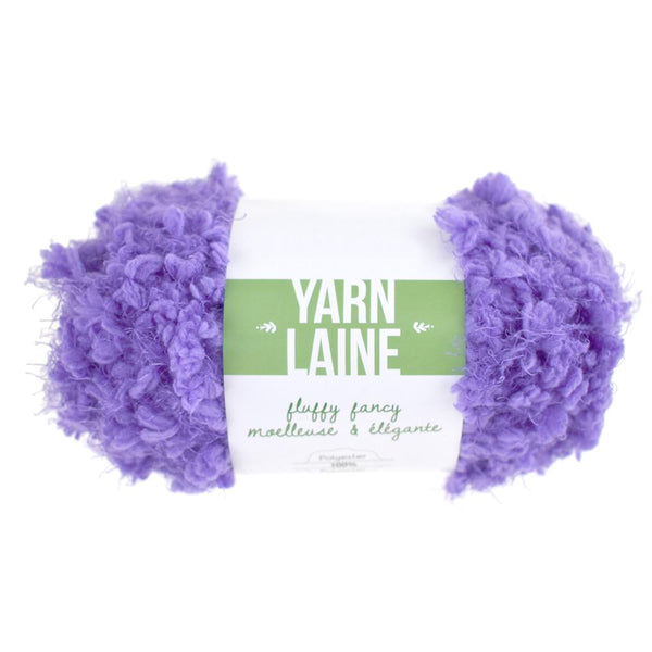 Fluffy Fancy Solid Colored Polyester Yarn Bundle, 65-Yard, Grape