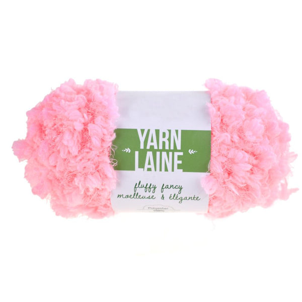 Fluffy Fancy Solid Colored Polyester Yarn Bundle, 65-Yard, Baby Pink