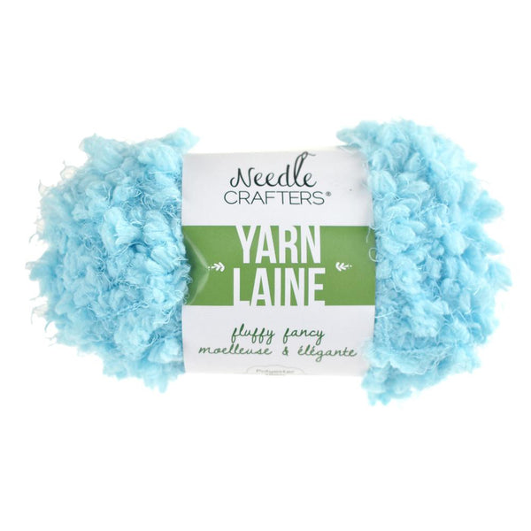 Fluffy Fancy Solid Colored Polyester Yarn Bundle, 65-Yard, Baby Blue