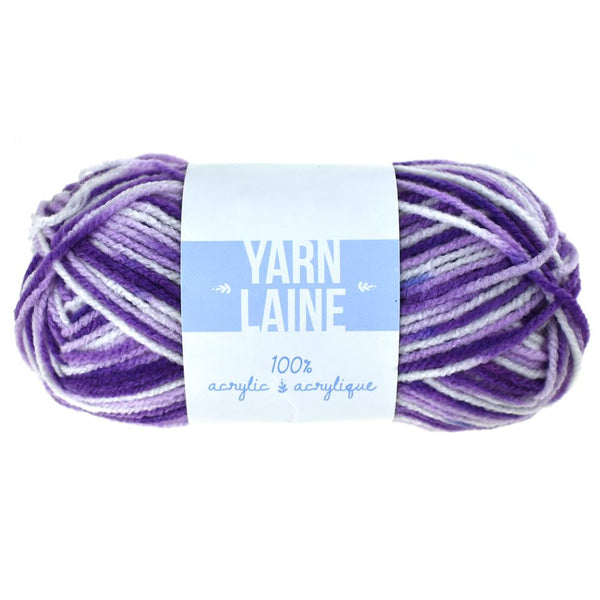 Multi-Dyed Acrylic Yarn Bundle, 115-Yard, Viola