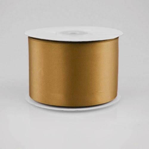 Double Faced Satin Ribbon, 2-1/2-inch, 25-yard, Old Gold