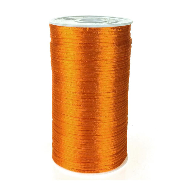 Satin Rattail Cord Chinese Knot, 1/16-Inch, 200 Yards, Orange