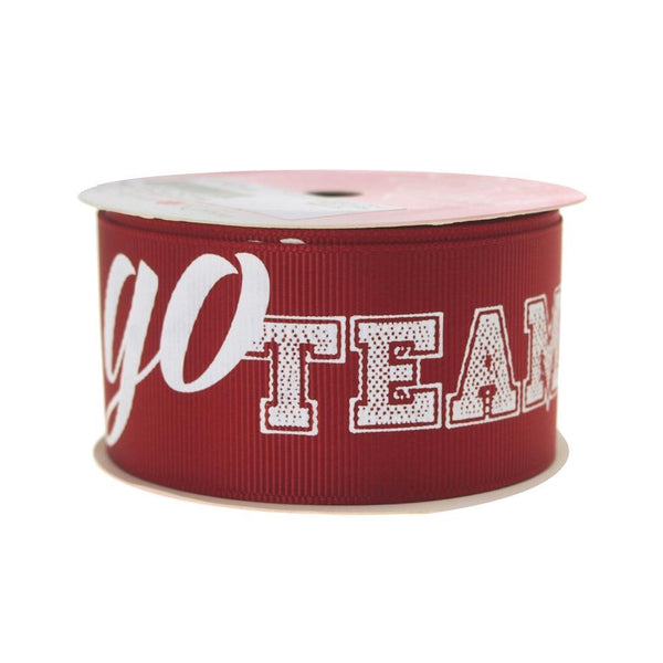 Go Team Sports Grosgrain Ribbon, 1-1/2-Inch, 3 Yards, Wine