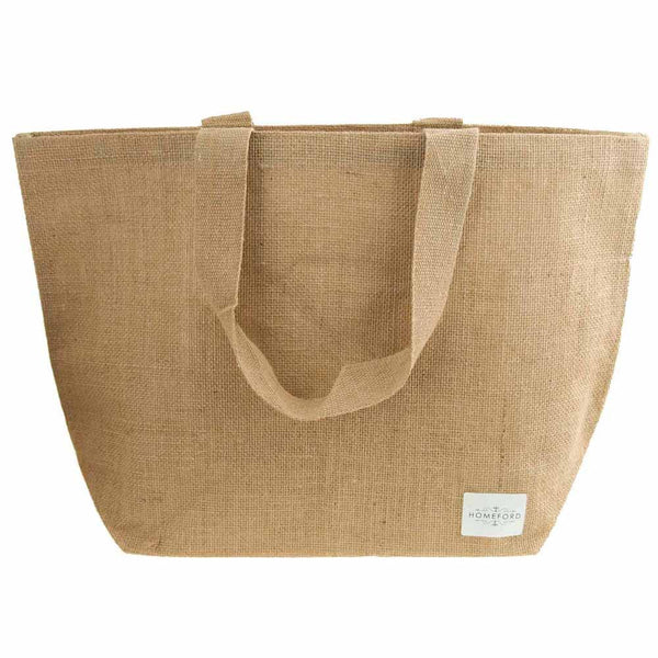 Natural Burlap Tote Beach Bag, 24-Inch