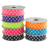 Polka Dot Grosgrain Ribbon, 7/8-Inch, 10 Yards