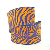 Zebra Print Polyester Wired Ribbon, 2-1/2-Inch, 10 Yards