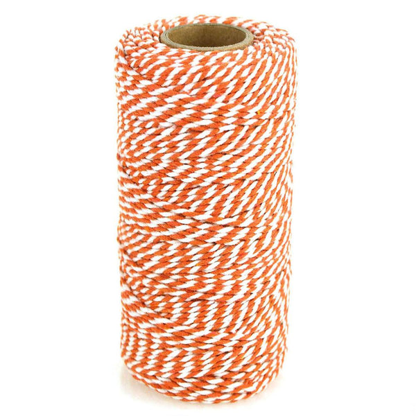 Cotton Bakers Twine Ribbon, 10 Ply, 100 Yards, Orange