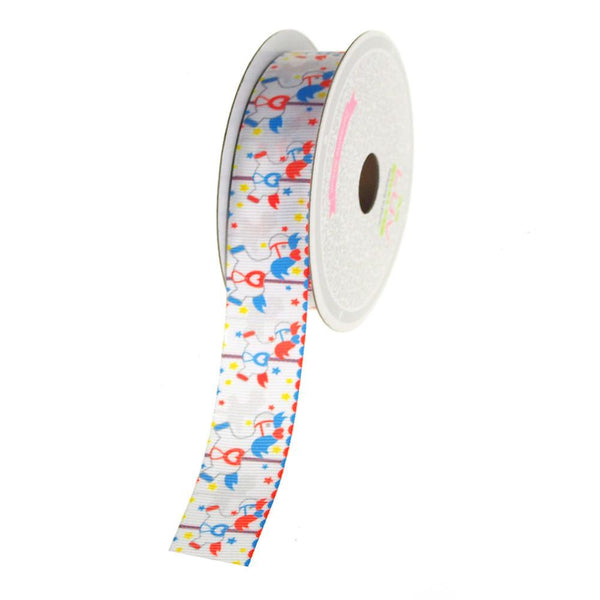 Carousel Ponies Grosgrain Ribbon, 7/8-Inch, 10 Yards