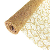 Faux Lace Ribbon with Glitters, 19-Inch, 5 Yards